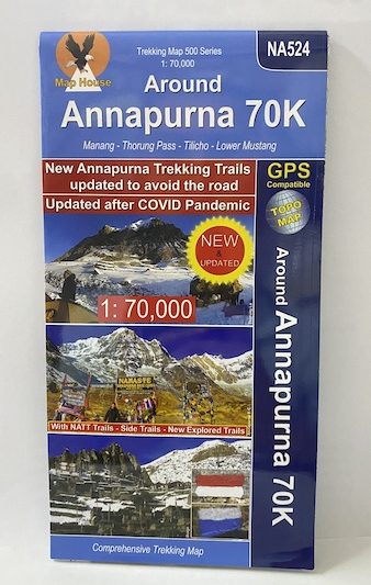 Around Annapurna 706 | Manang | Thorung Pass | Tilicho | Lower Mustang ( NA 524 ) Scale 1: 70000