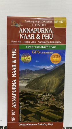 Annapurna Naar And Phu | Poon Hill | Tilicho Lake | Annapurna Sanctuary ( NP 107 ) Scale 1: 125000