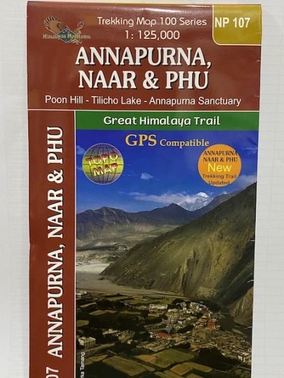 Annapurna Naar And Phu | Poon Hill | Tilicho Lake | Annapurna Sanctuary ( NP 107 ) Scale 1: 125000