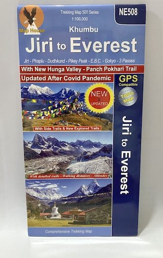 Jiri To Everest | Jiri | Phaplu | Dudhkund | Pikey Peak | Everest Base Camp | Gokyo | 3 Passes ( NE 508 ) Scale 1: 100000